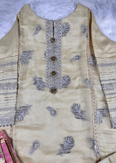 UF-D438 - Readymade - Baroque Embroidered Masoori Suit 2024 - Memsaab Online