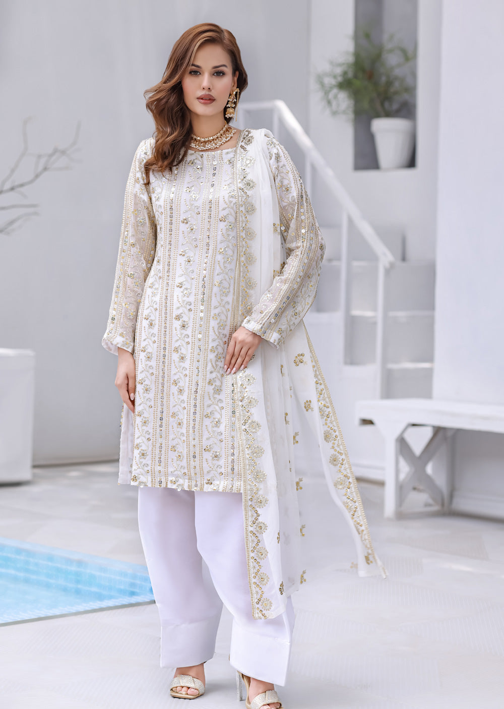 HK328 - Readymade chiffon Outfit 2025 - Memsaab Online