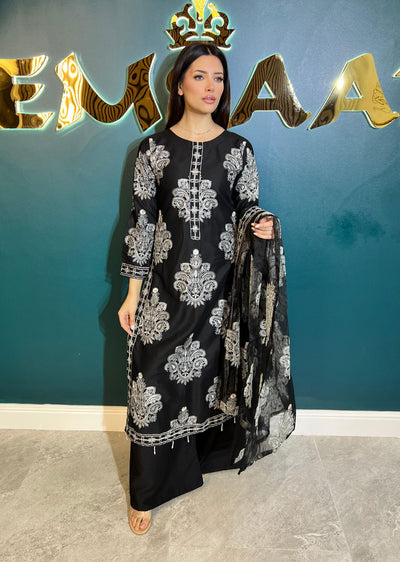 HK255 Dilreva - Black Mummy n Me Outfit - Memsaab Online