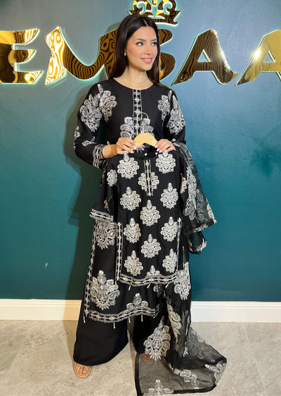 HK255 Dilreva - Black Mummy n Me Outfit - Memsaab Online