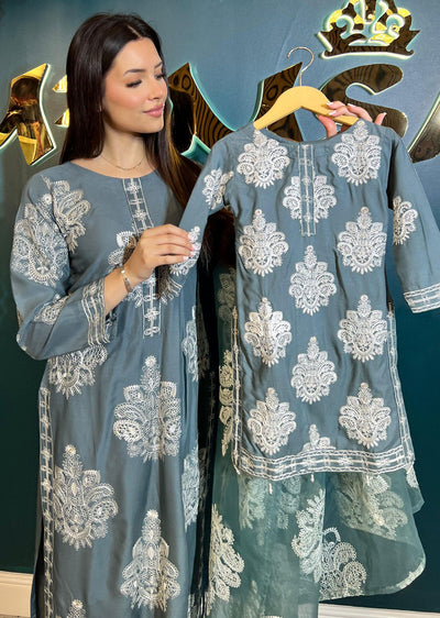 HK255 Dilreva - Grey Mummy n Me Outfiut - Memsaab Online