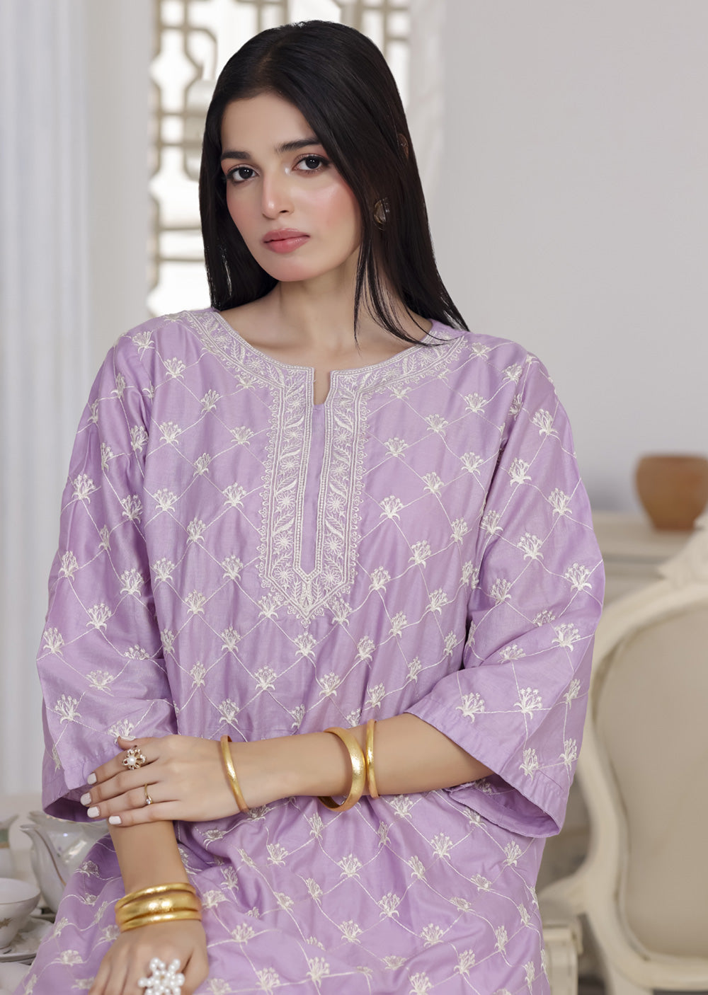 RBY-104 - RABIYA - Cotton 2 Piecce Co-ord Farshi - Memsaab Online
