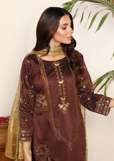 KLD1028 Noor Fida - Readymade Khadi Net Suit - Memsaab Online
