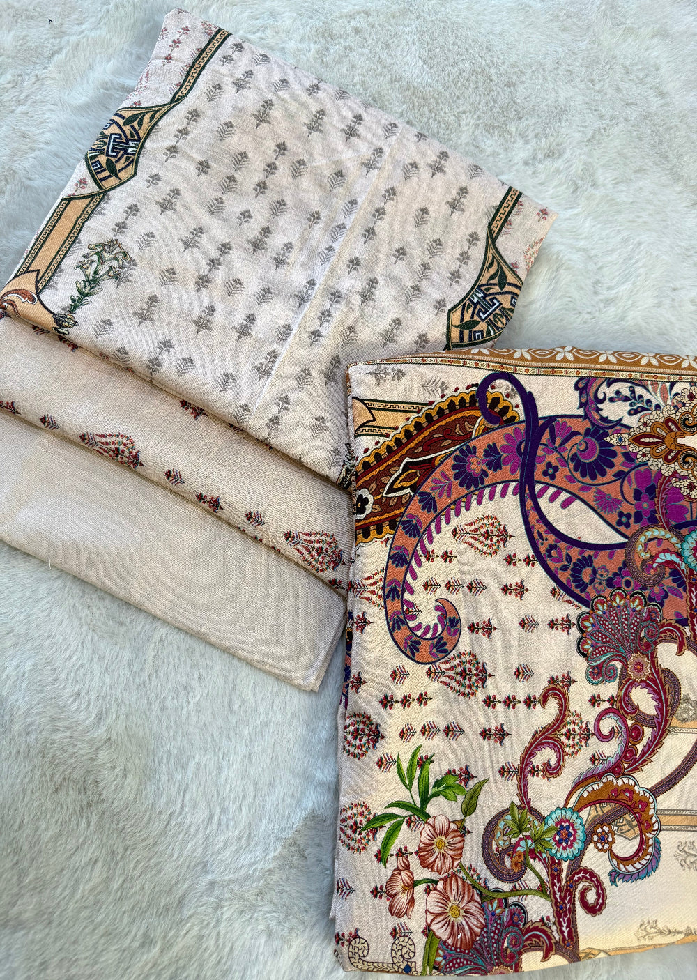 Chehra - Unstitched Winter Suit by ABC - Memsaab Online