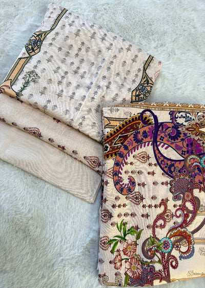 Chehra - Unstitched Winter Suit by ABC - Memsaab Online