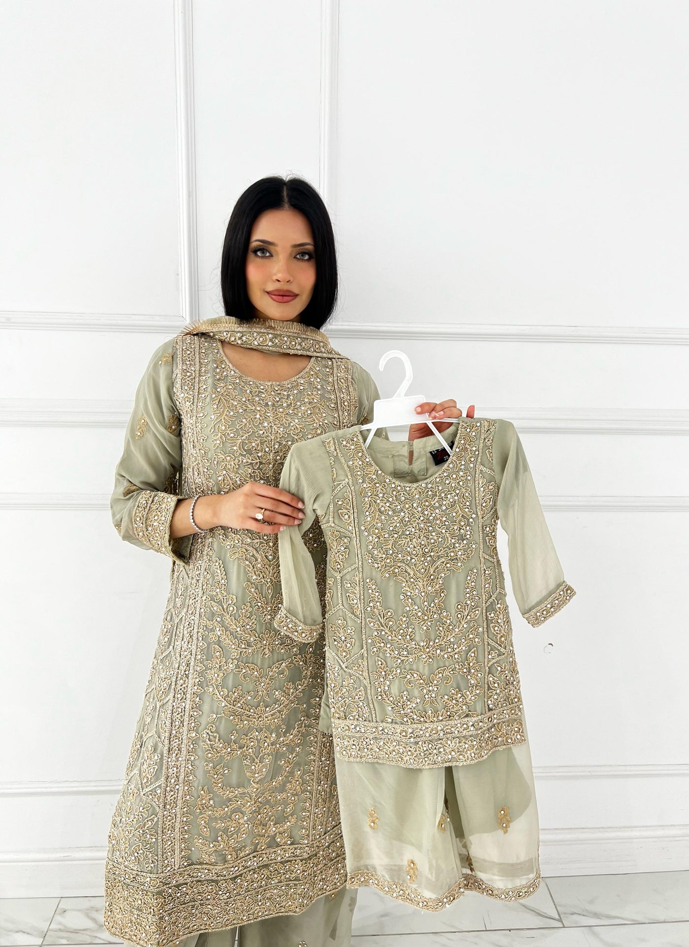 Shaz1844 - Readymade - Chiffon - Mummy n Me Outfit - Memsaab Online