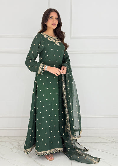 UMR903 - Green Memsaab Formal Suit - Memsaab Online