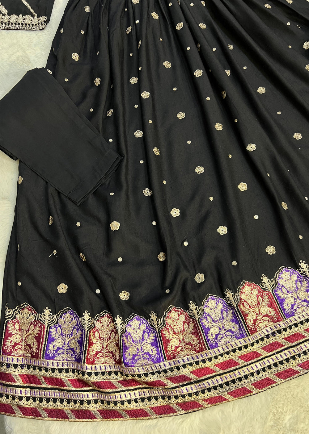 HK274 Maliha - Black Linen Dress - Memsaab Online