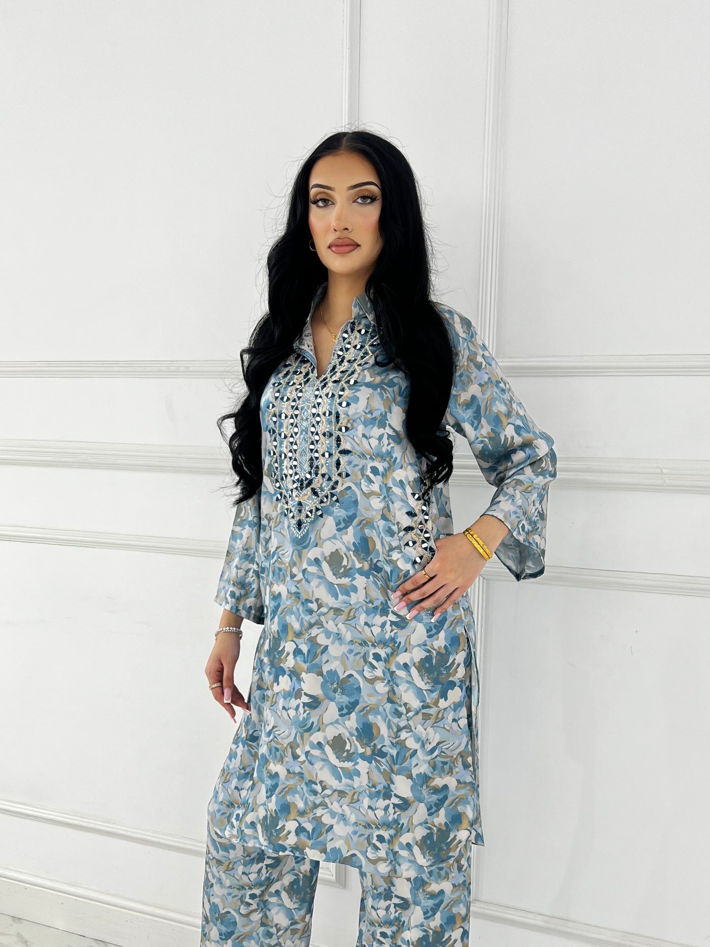 SMR3104- Readymade Silk 2 Piece Suit - Memsaab Online
