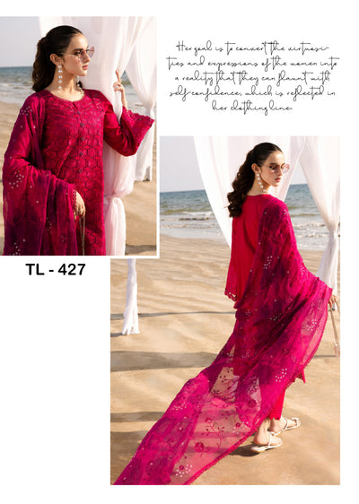 THZ-427 - Readymade - Tehzeeb Chickenkari Lawn Collection 2025 - Memsaab Online