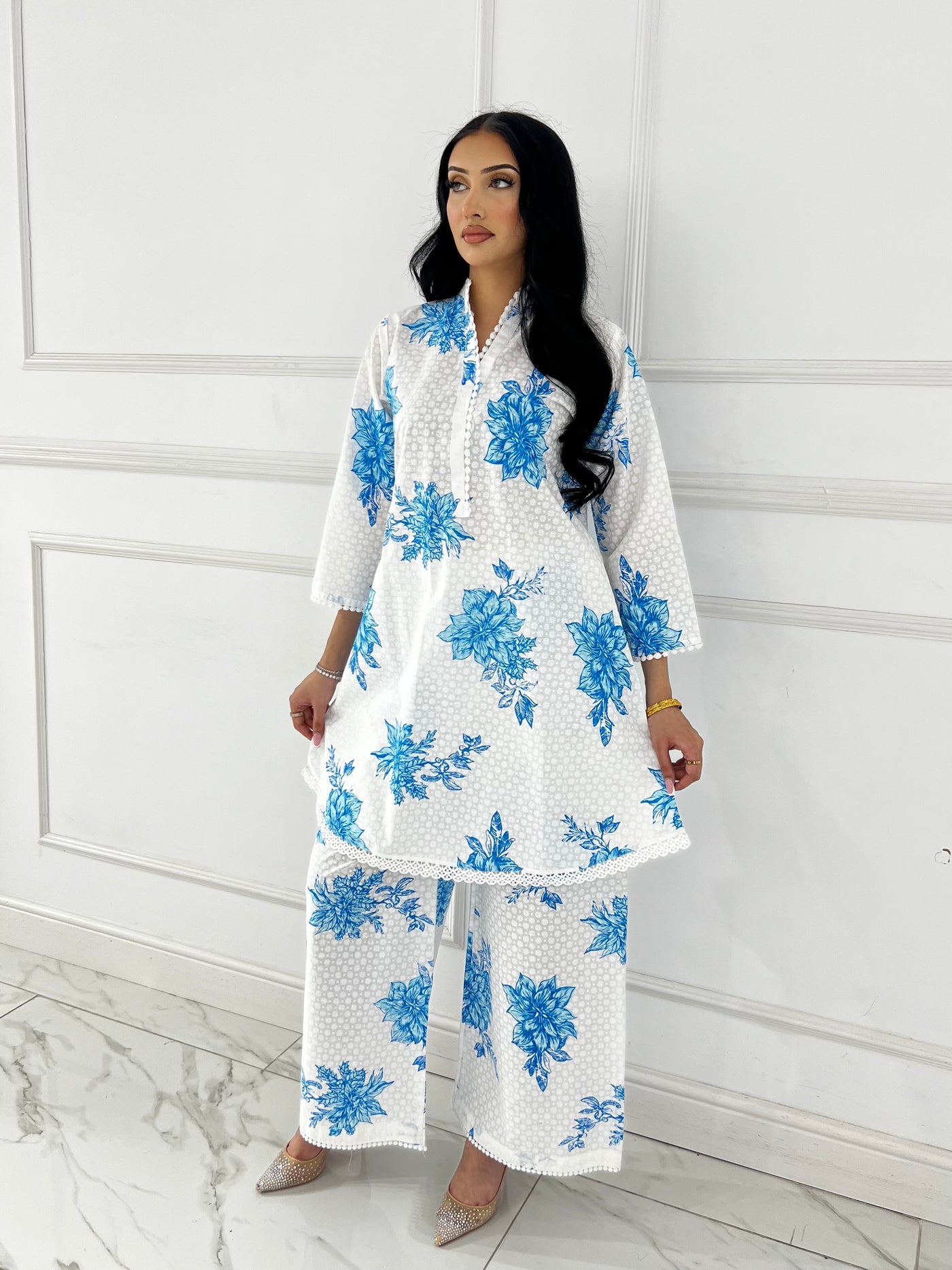 RBY-102 - RABIYA - Cotton 2 Piecce Co-ord Farshi - Memsaab Online