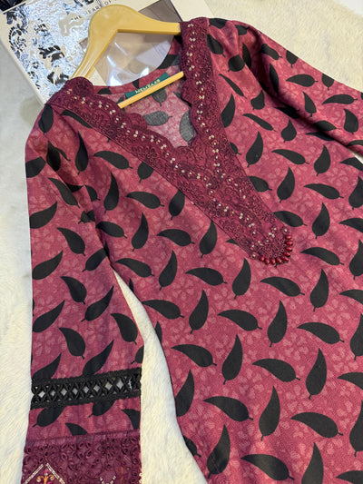 MDNA-23 - Readymade Embroidered Dhanak Outfit - Memsaab Online