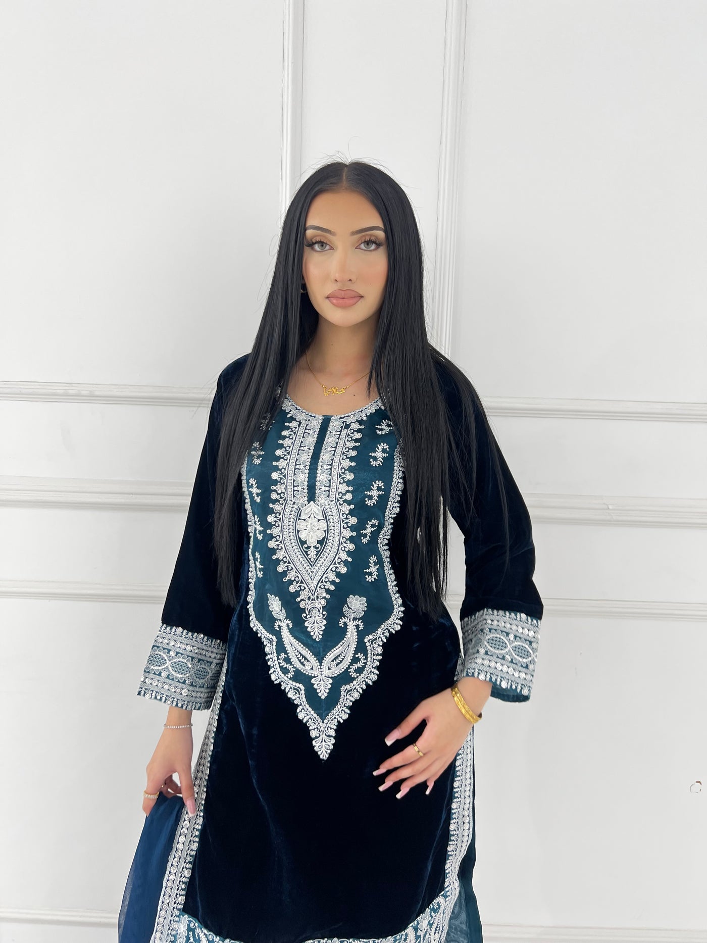 RGZ7110 Readymade - Luxury winter Velvet Suit 2025 - Memsaab Online