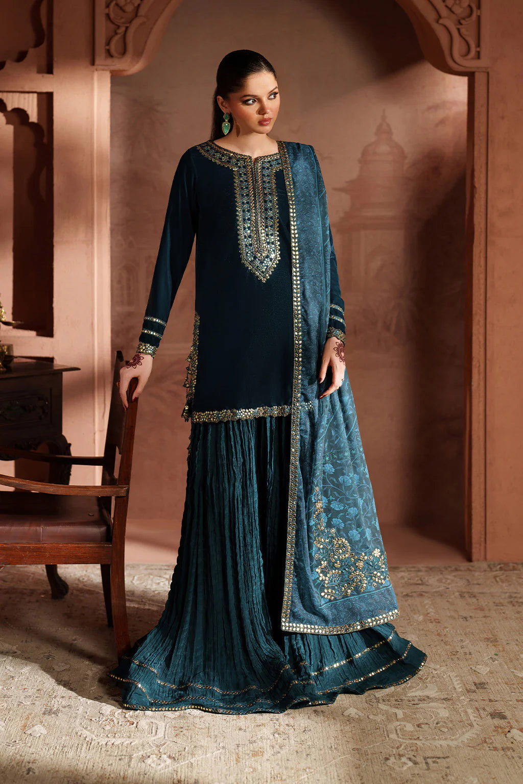 IV-64 Readymade Iznik Embroidered Velvet Edition 2025 - Memsaab Online