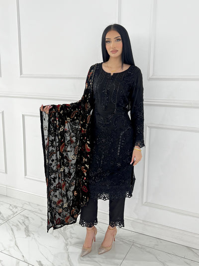 PS0817 Readymade Chiffon Suit - Memsaab Online