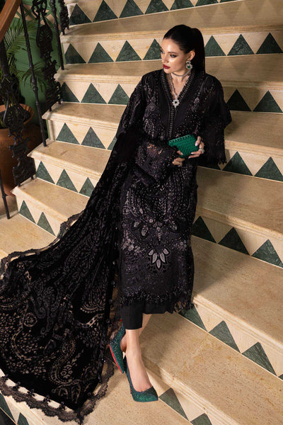 WL-1307- Maria b Embroidered Linen Suit 2025 - Memsaab Online