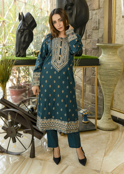 MDM-78 - Readymade - Embroidered Cotton Suit - Memsaab Online