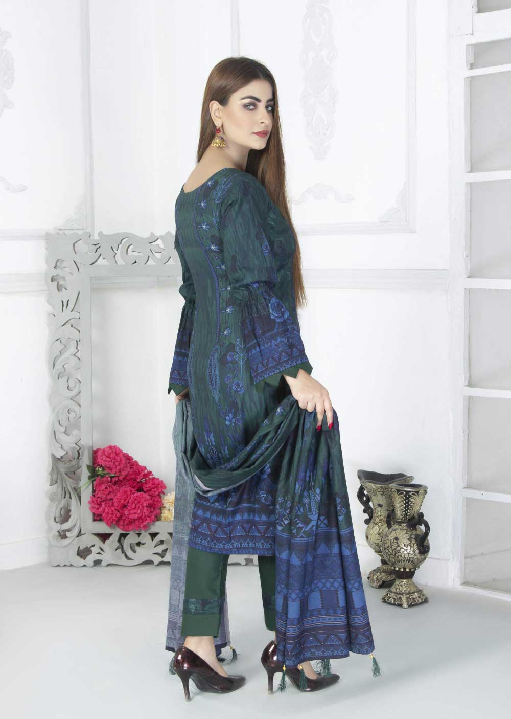 ZHA-02 - Unstitched - Zahra Usman Digital Dhanak Collection 2023 - Memsaab Online