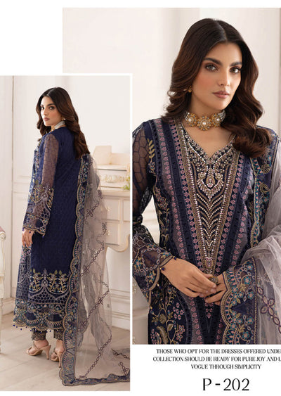 P-202- Unstitched - Dastoor by Ramsha Luxury Lawn Vol 2 - Memsaab Online