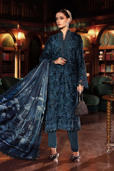 WL-1310- Maria b Embroidered Velvet Suit 2025 - Memsaab Online