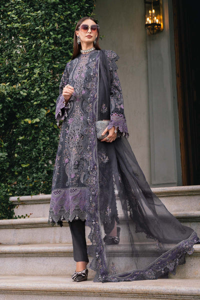 WL-1305- Maria b Embroidered Velvet Suit 2025 - Memsaab Online