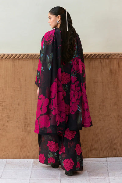 AR-103 Dark Majestic - Afsanah Printed Silk Outfit - Memsaab Online