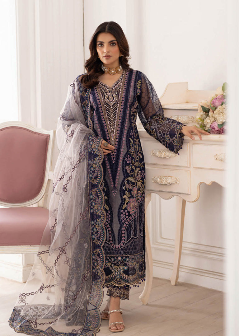 P-202- Unstitched - Dastoor by Ramsha Luxury Lawn Vol 2 - Memsaab Online