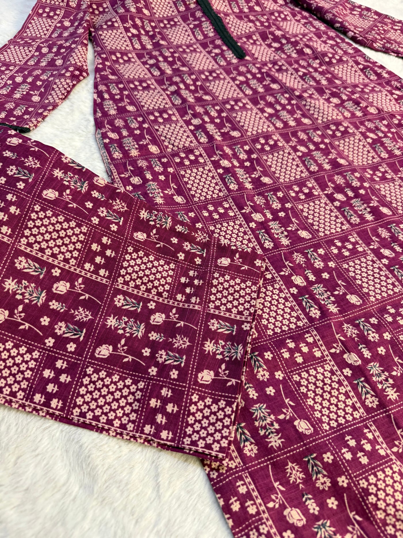 SLMN-28 Readymade Khaddar Co-ord - Memsaab Online