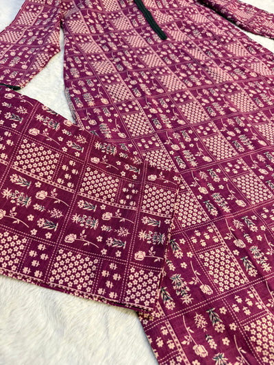 SLMN-28 Readymade Khaddar Co-ord - Memsaab Online