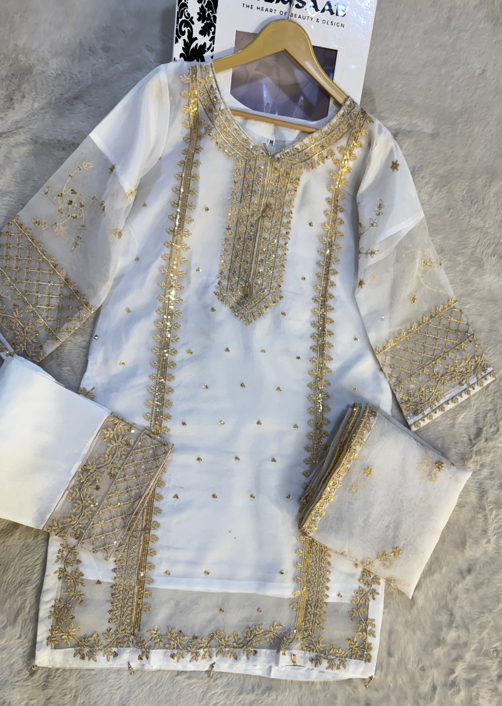 SN39 - Readymade - 3 Piece Organza Outfit - Memsaab Online