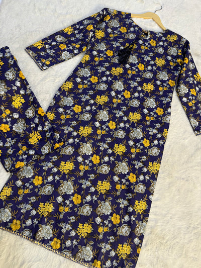 SLMN-18 Readymade Khaddar Co-ord - Memsaab Online