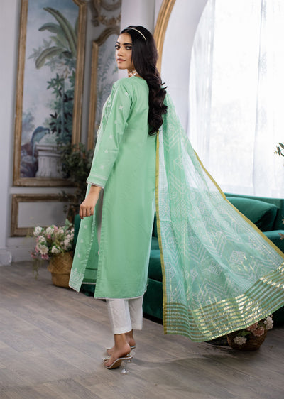 MDM-74 - Readymade - Embroidered Cotton Suit - Memsaab Online