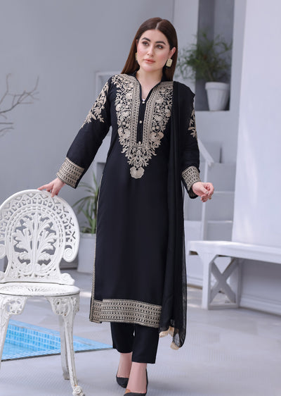 HK333 - Readymade China stone linen Outfit 2025 - Memsaab Online