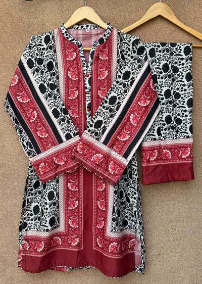 SLMN-09 Readymade Lawn Co-ord - Memsaab Online