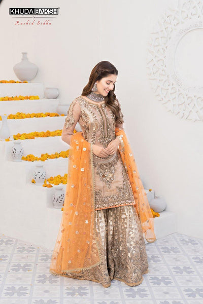 Z-225 -gold Readymade - Khuda Ameer Creations 2024 - Memsaab Online