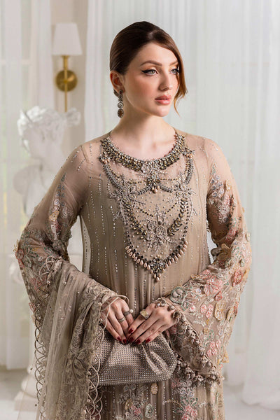 MPC-25-107-Unstitched Embroidered Chiffon Suit Maria B 2025 - Memsaab Online