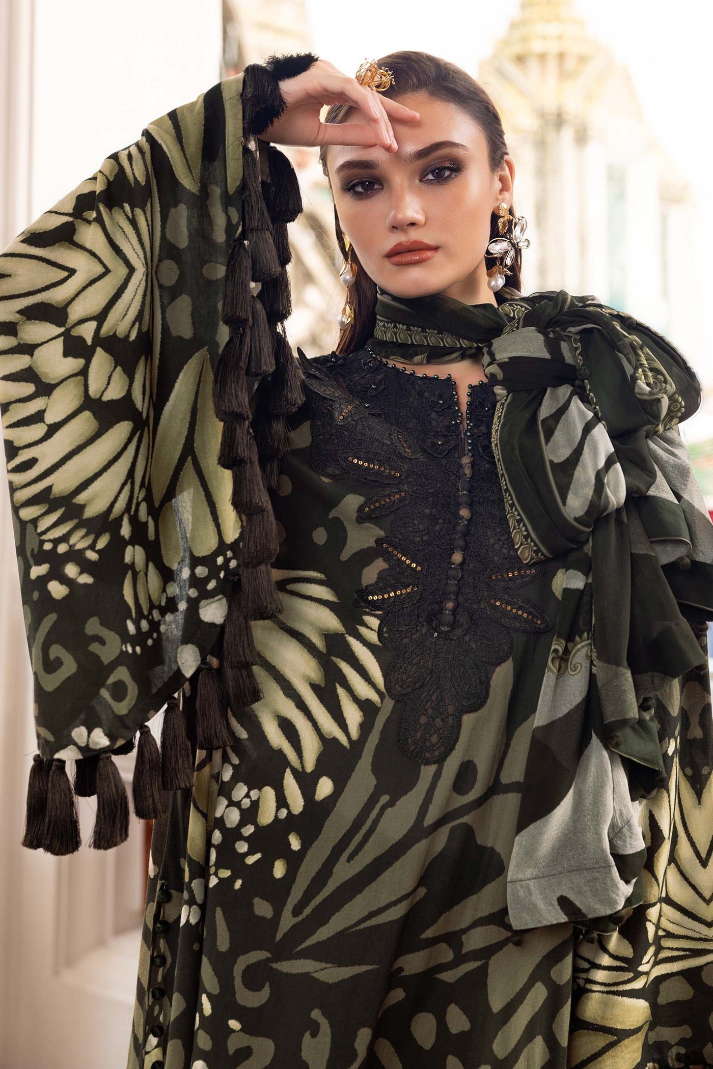 MPT-2809-A Unstitched - Maria B MPRINTS Collection 2025 - Memsaab Online