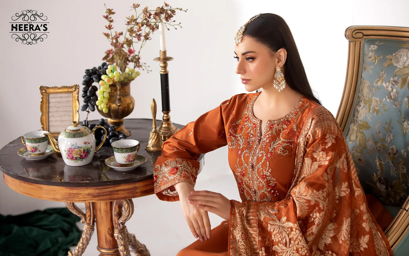 HSS-333- Readymade Heeras Suit - Memsaab Online