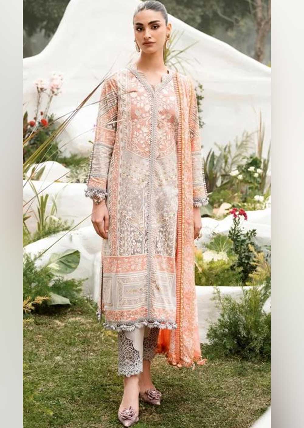 SFF-02R Readymade Sana Safinaz Inspired Lawn Suit 2023 - Memsaab Online