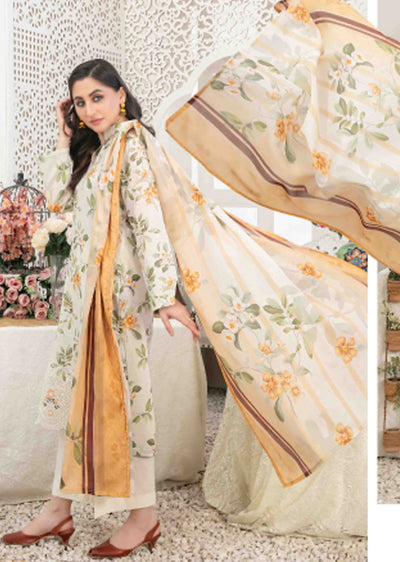TWD-1686- Readymade Areeba Tawakkal Lawn Suit 2025 - Memsaab Online