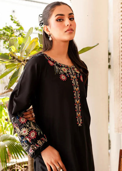 ANI105 Black readymade 2 Piece Cotton Suit - Memsaab Online