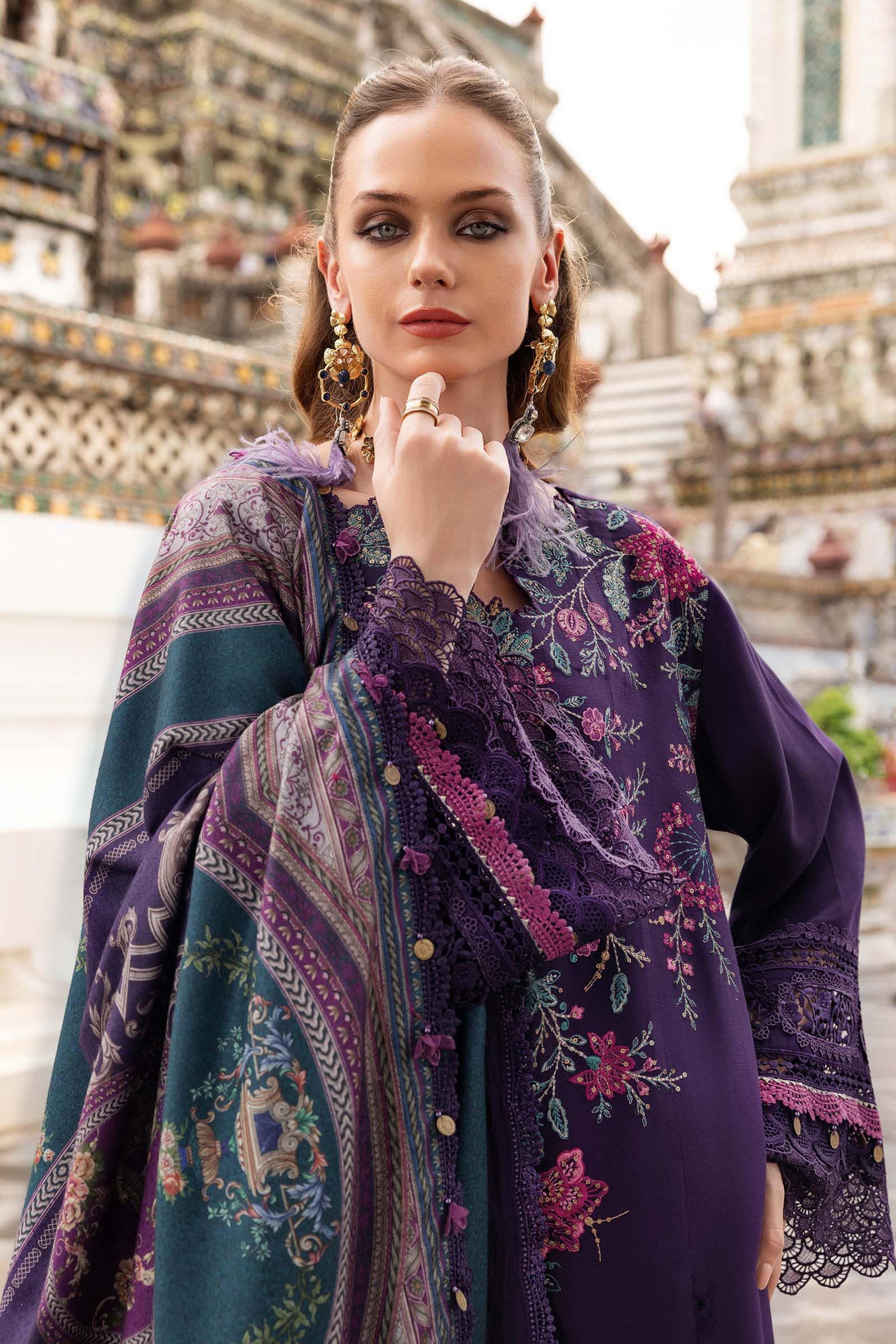 MPT-2805-B Unstitched - Maria B MPRINTS Collection 2025 - Memsaab Online