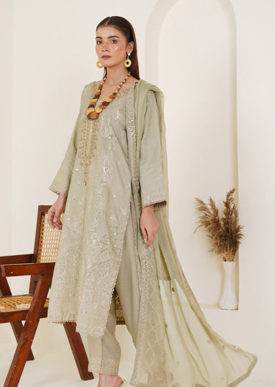 ATR-1137- Readymade Sehrish B Korain Silk - Memsaab Online