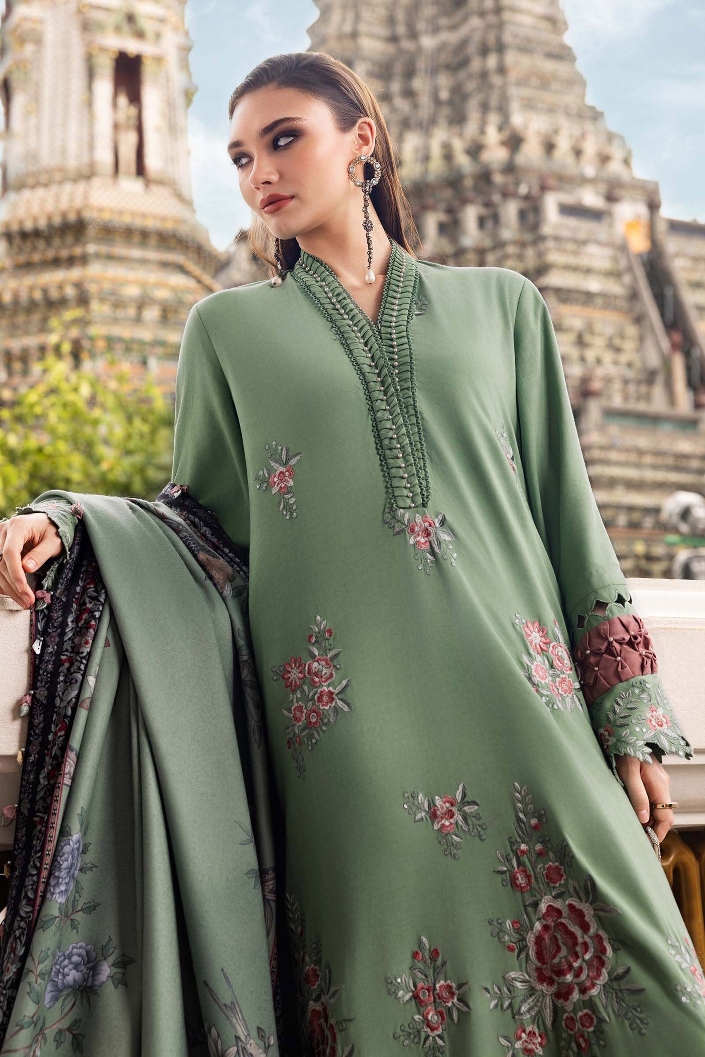 MPT-2808-A Unstitched - Maria B MPRINTS Collection 2025 - Memsaab Online