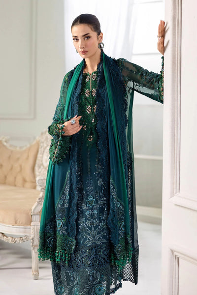 MPC-25-106-Unstitched Embroidered Chiffon Suit Maria B 2025 - Memsaab Online