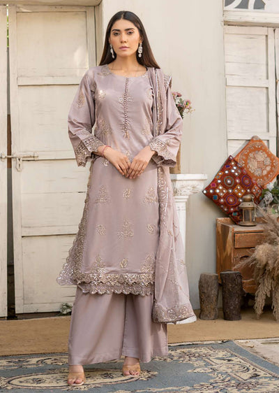 RGZ7105 - Rangz Chantelle Linen Suit Chiffon Scarf - Memsaab Online