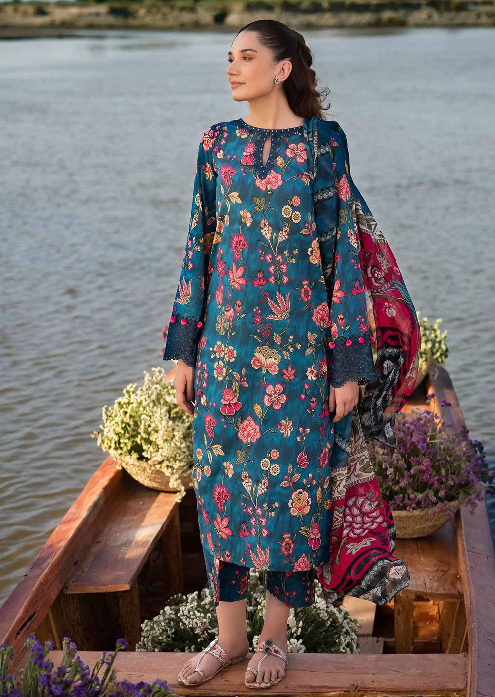 MBCS-402-A - Readymade - Maria B M.Basics Lawn Collection 2024 - Memsaab Online