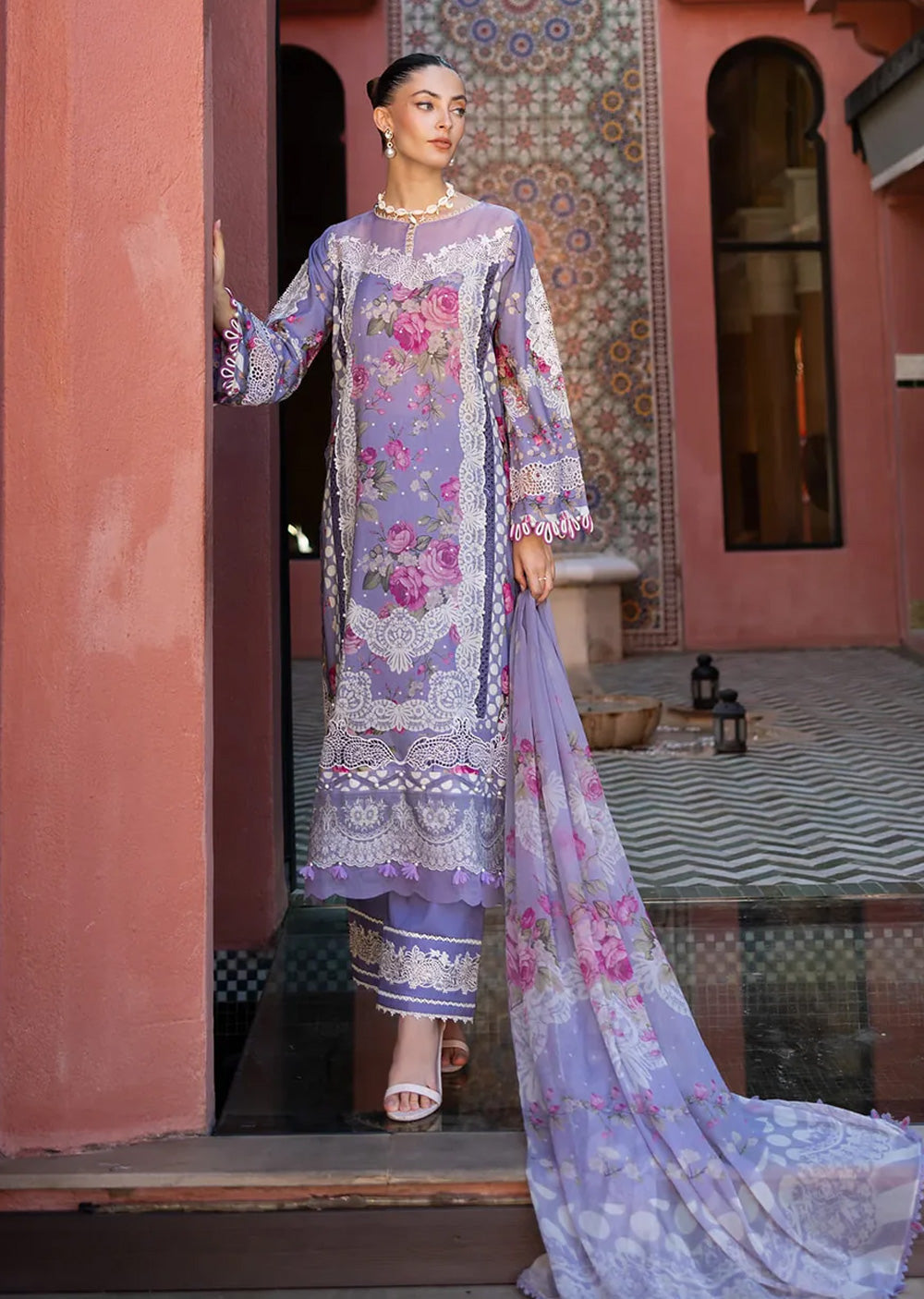 ELFH-02-A - Elaf Signature Embroidered Lawn Collection 2025 - Memsaab Online