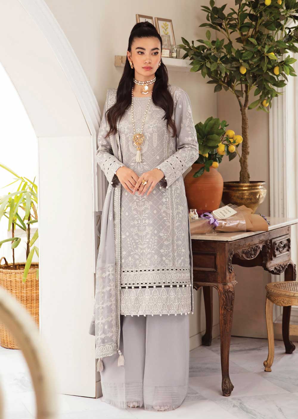 GLS-02 - Neeshay - Unstitched - Gulaal Luxury Lawn Vol 2 2023 - Memsaab Online