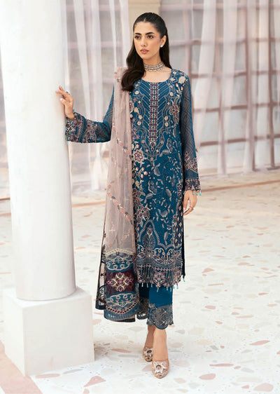 F-2602 - Unstitched - Ramsha Chiffon Collection Vol 26 2024 - Memsaab Online